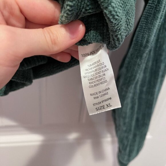 Emerald Green Velvet Cardigan Vintage Fairy 90s Coquette Cottagecore Whimsigoth - Picture 8 of 8